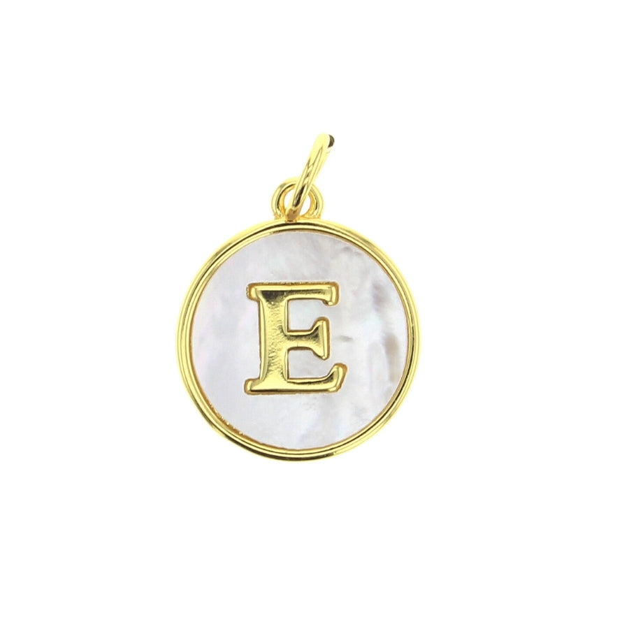 Mother-of-Pearl Letter Charm