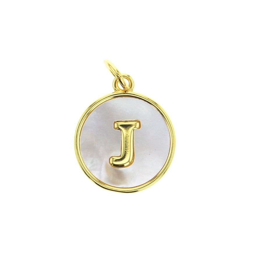 Mother-of-Pearl Letter Charm