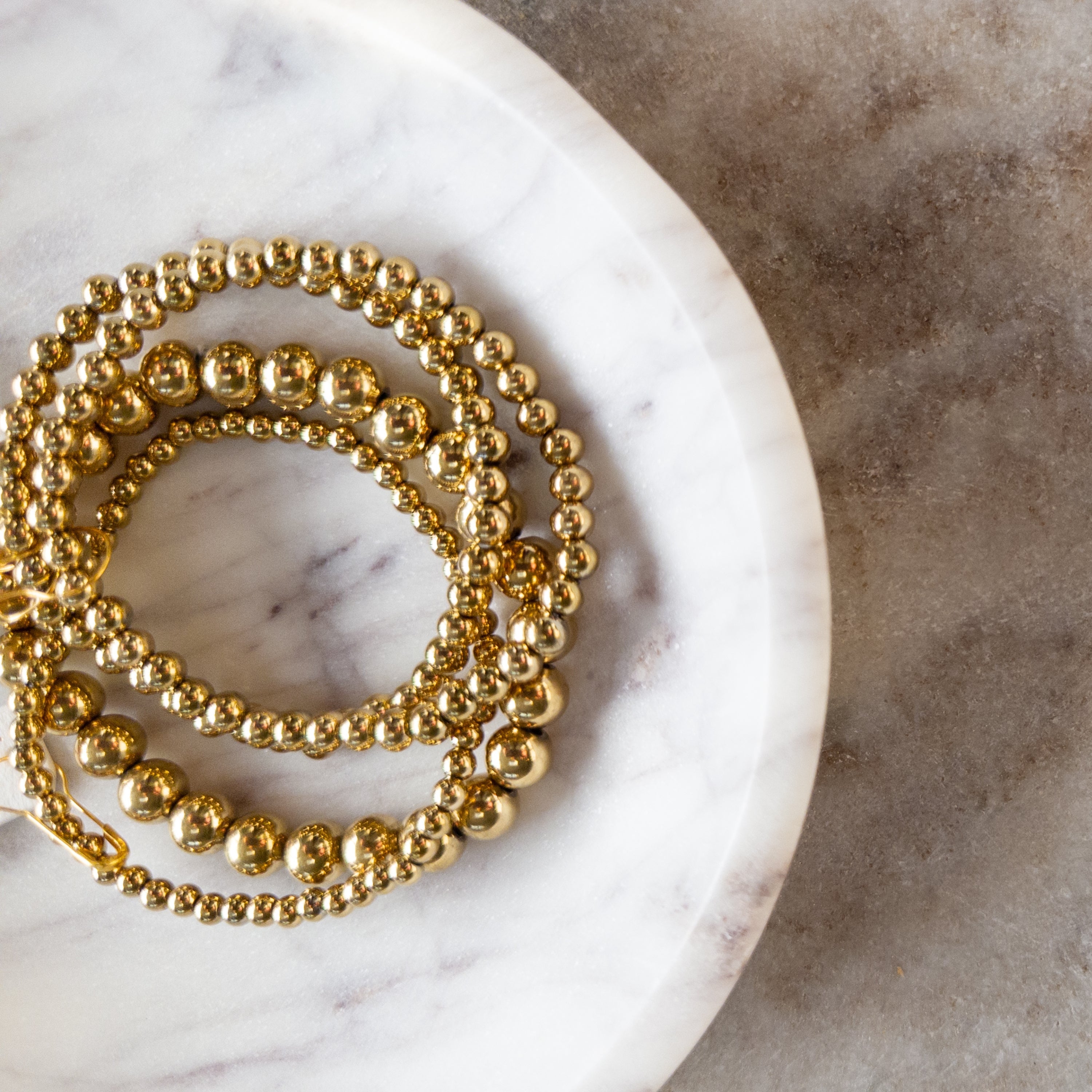 Classic Gold Ball Bracelets - Lotus Jewelry Studio