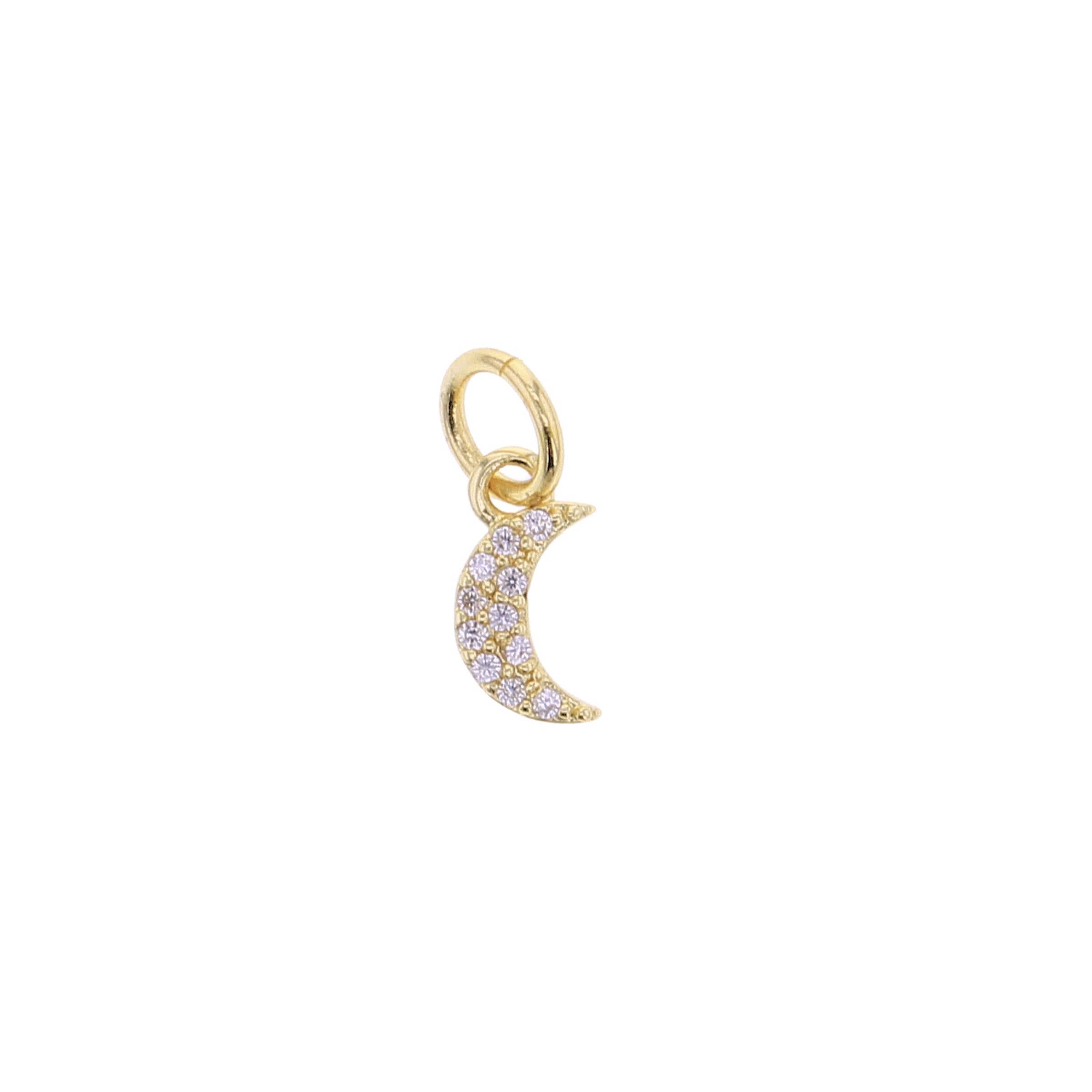 CZ Moon Charm - Lotus Jewelry Studio