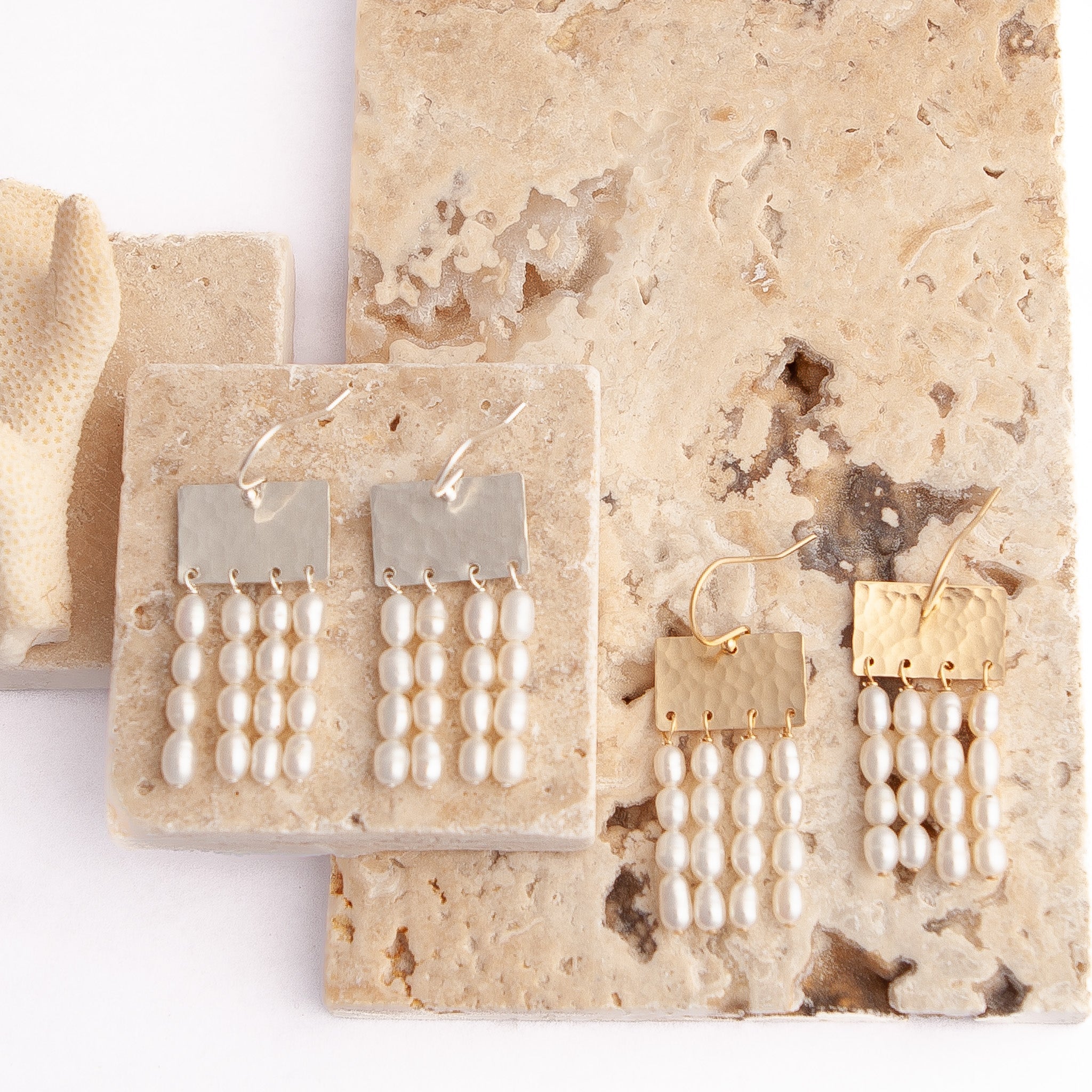 Folklore Earrings - Pearl - Lotus Jewelry Studio