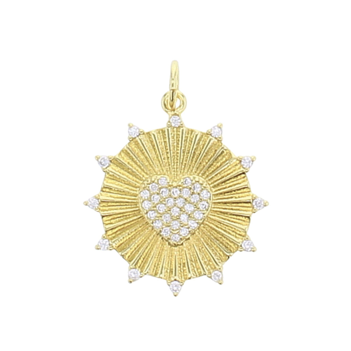 Heart Sunray Charm - Lotus Jewelry Studio