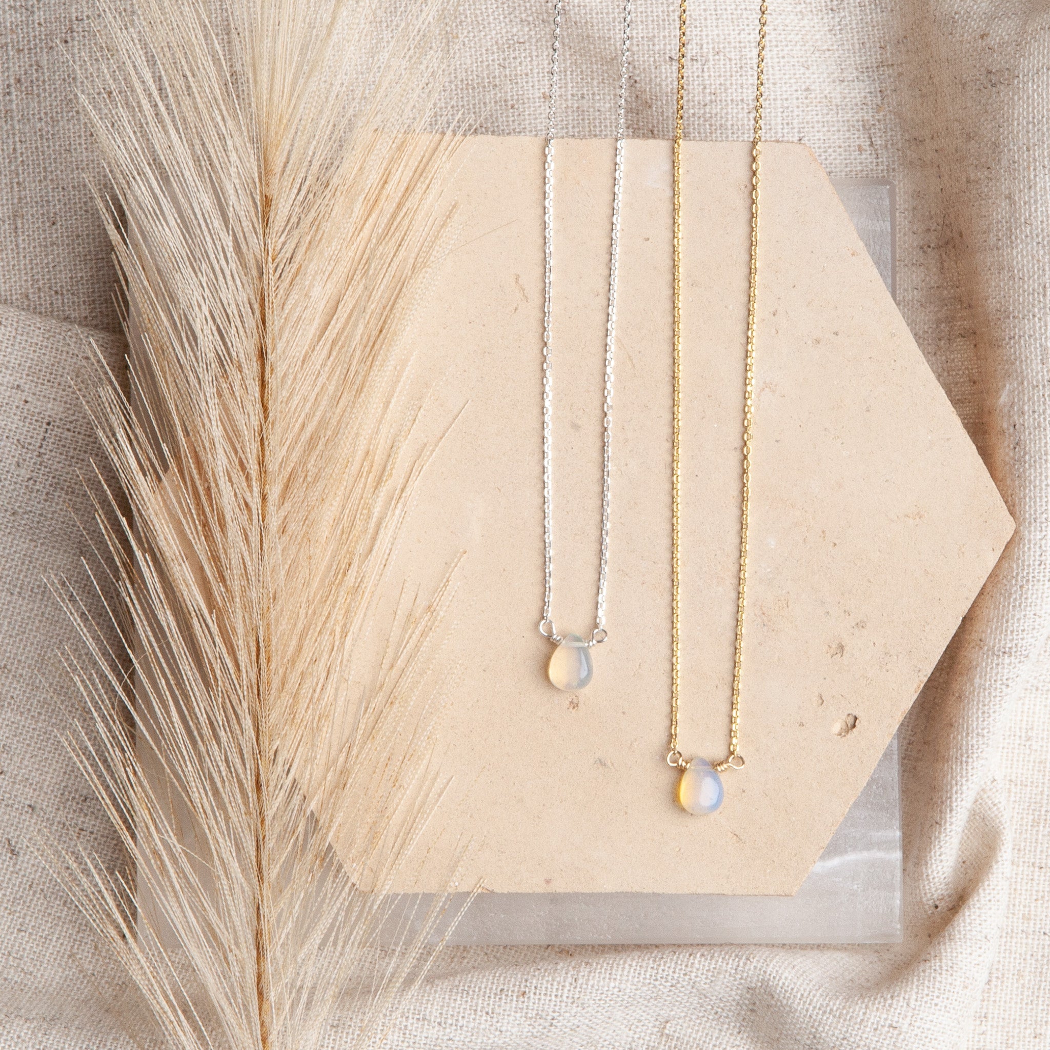 Mila Necklace - Opal - Lotus Jewelry Studio