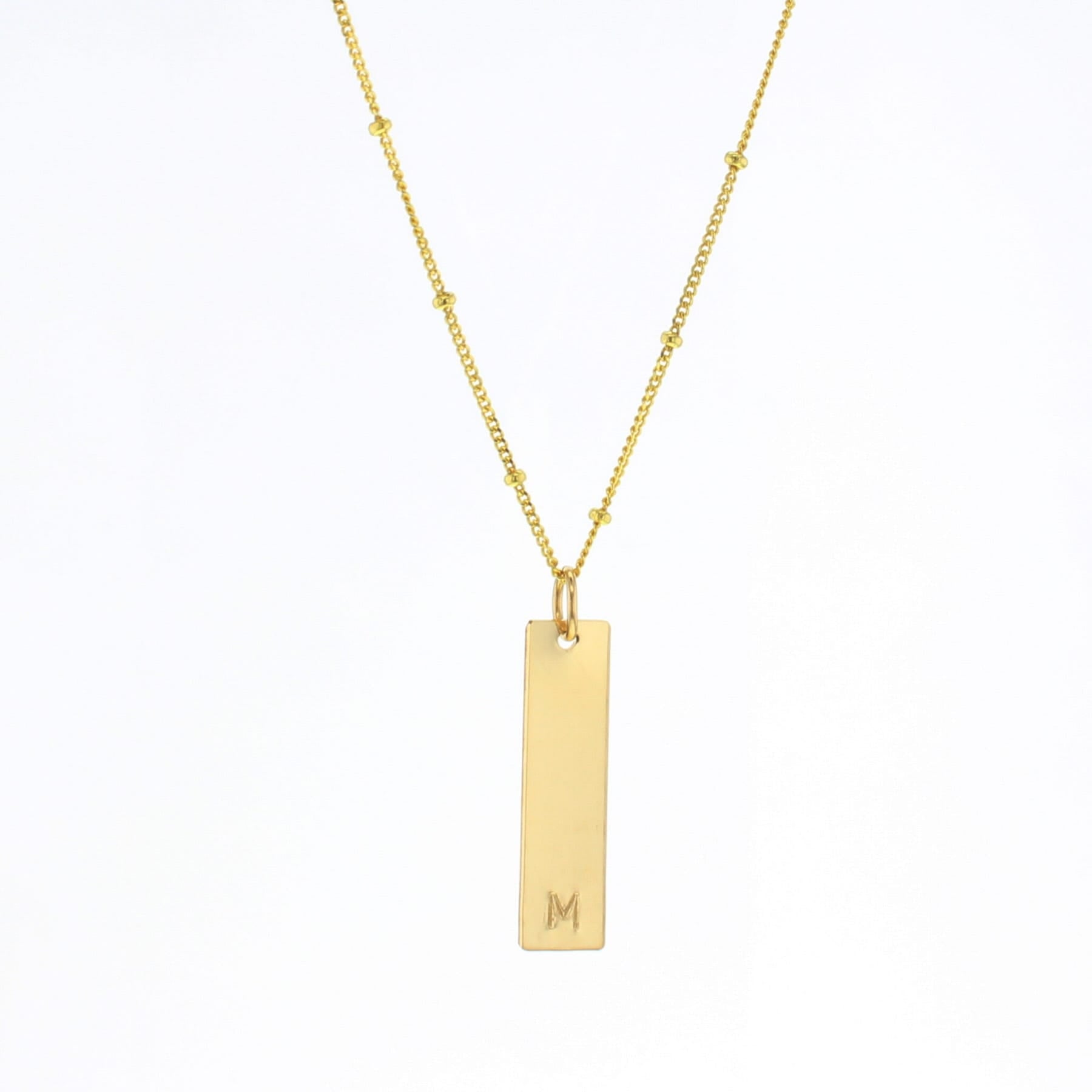 Bar Letter Necklace - Lotus Jewelry Studio