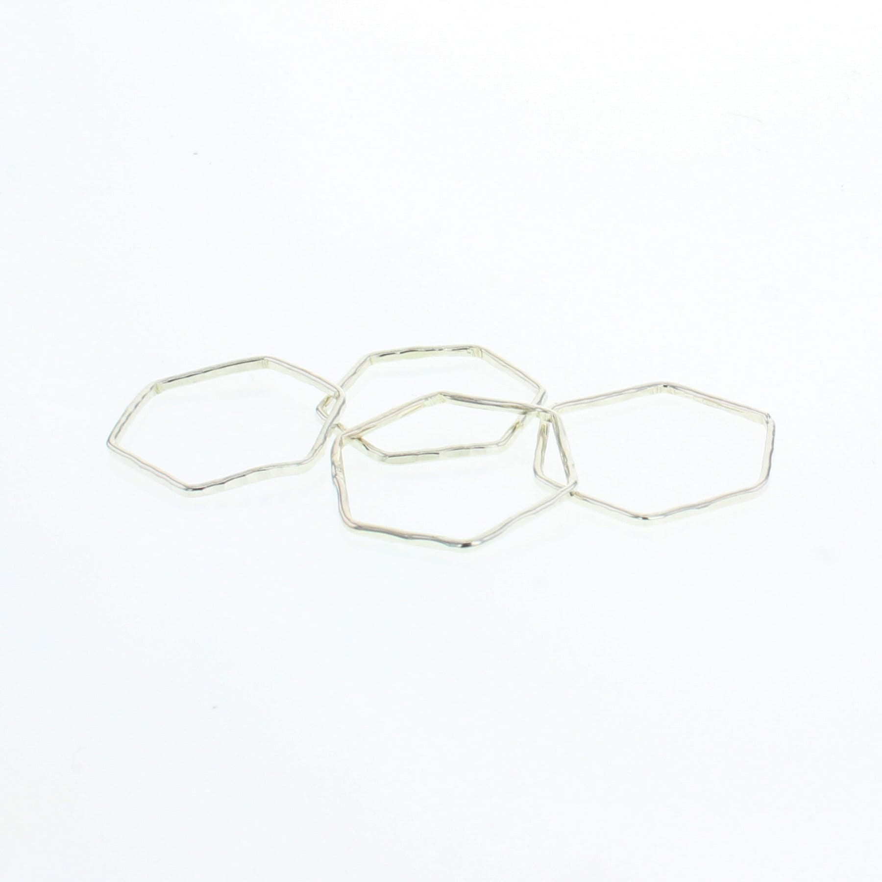 Hexagon Stacking Rings - Lotus Jewelry Studio