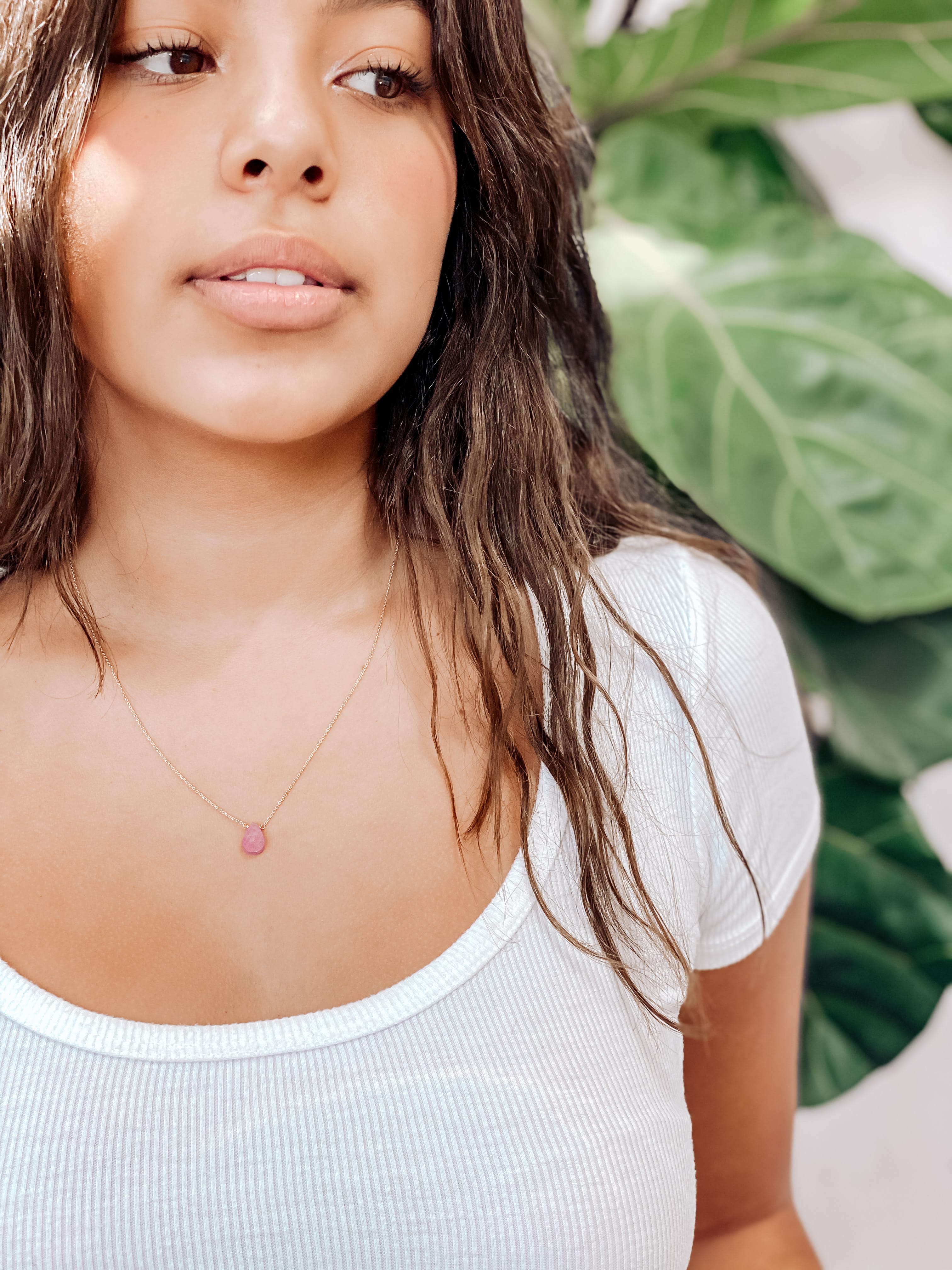 Mila Necklace - Ruby - Lotus Jewelry Studio