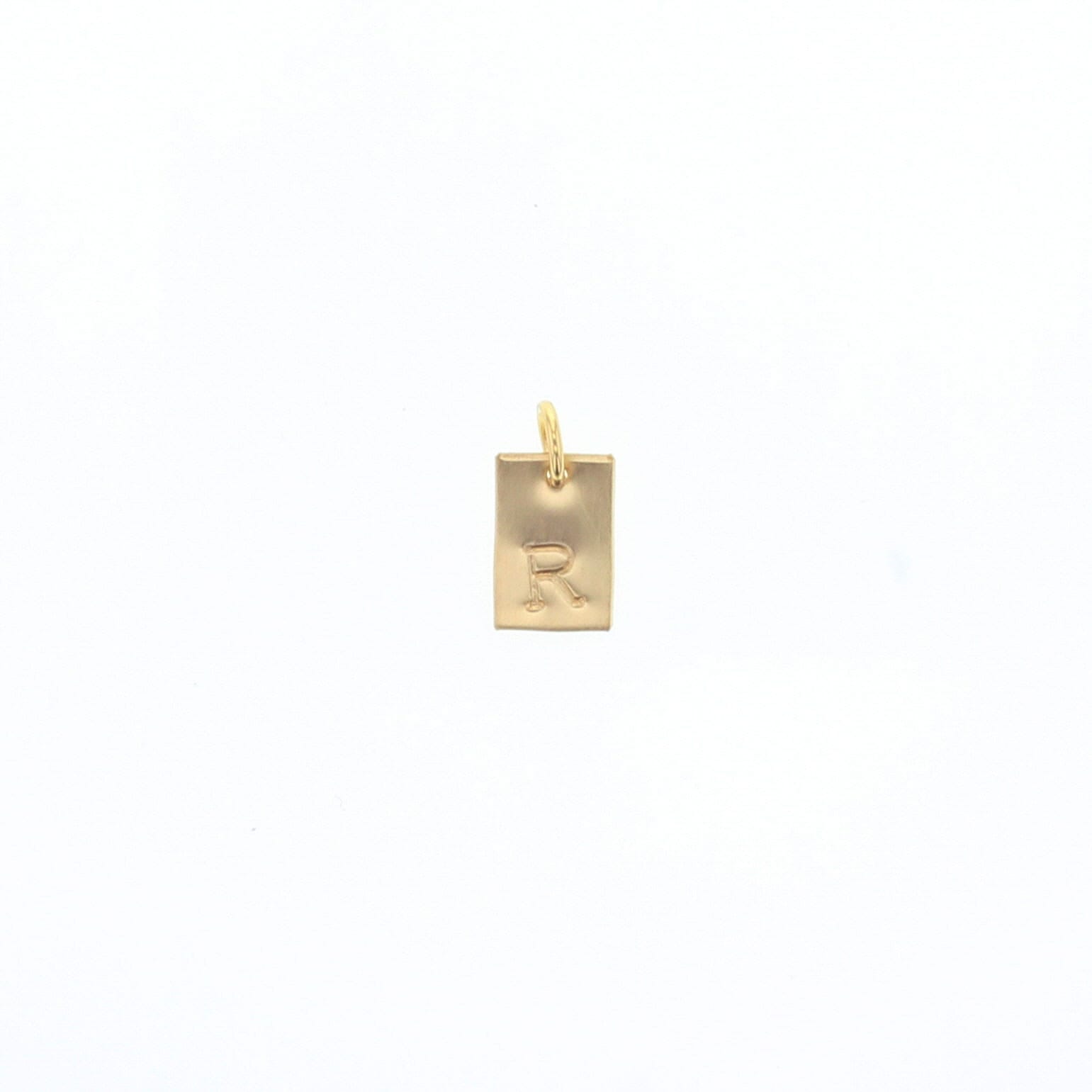 Mini Rectangle Letter Tag - Lotus Jewelry Studio