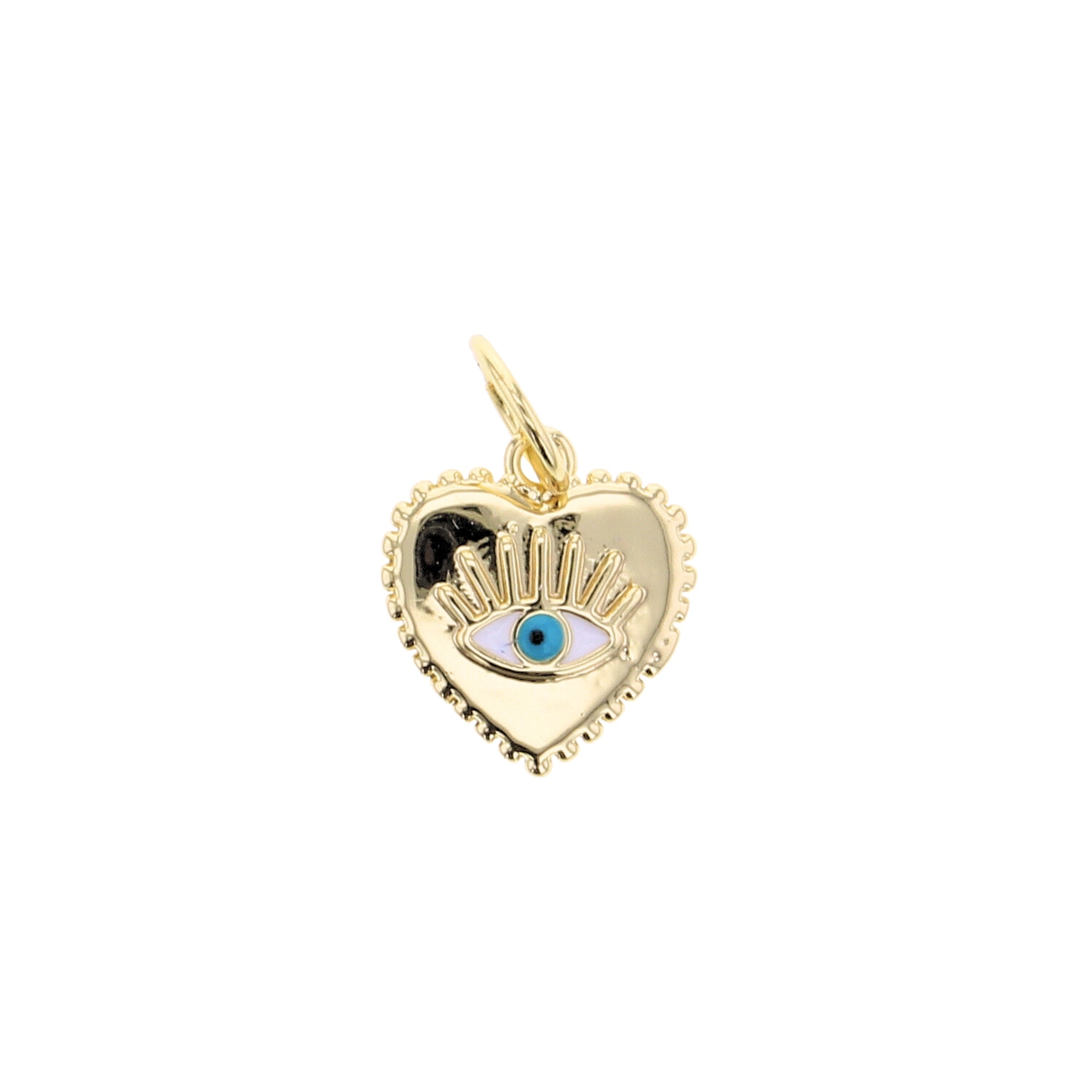 Small Heart Evil Eye Charm