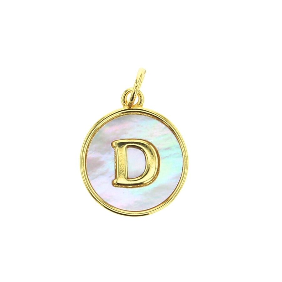 Mother-of-Pearl Letter Charm