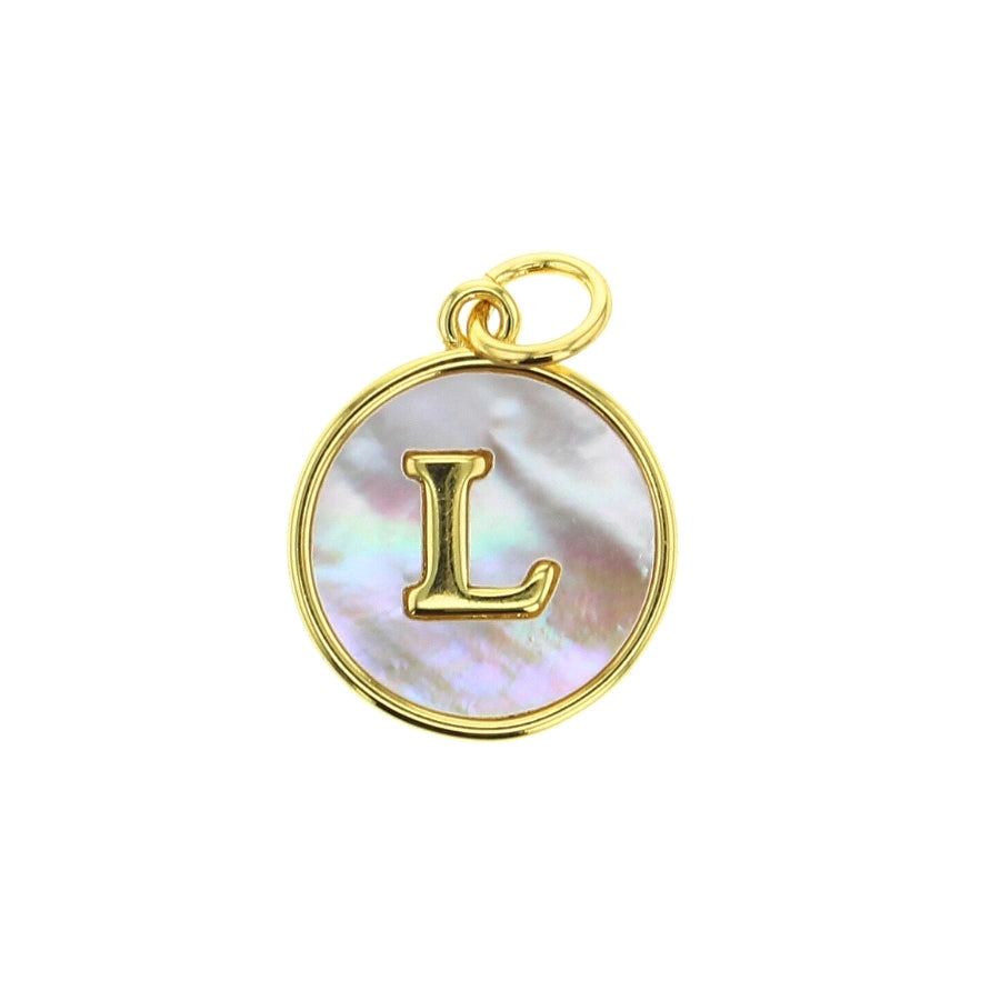 Mother-of-Pearl Letter Charm