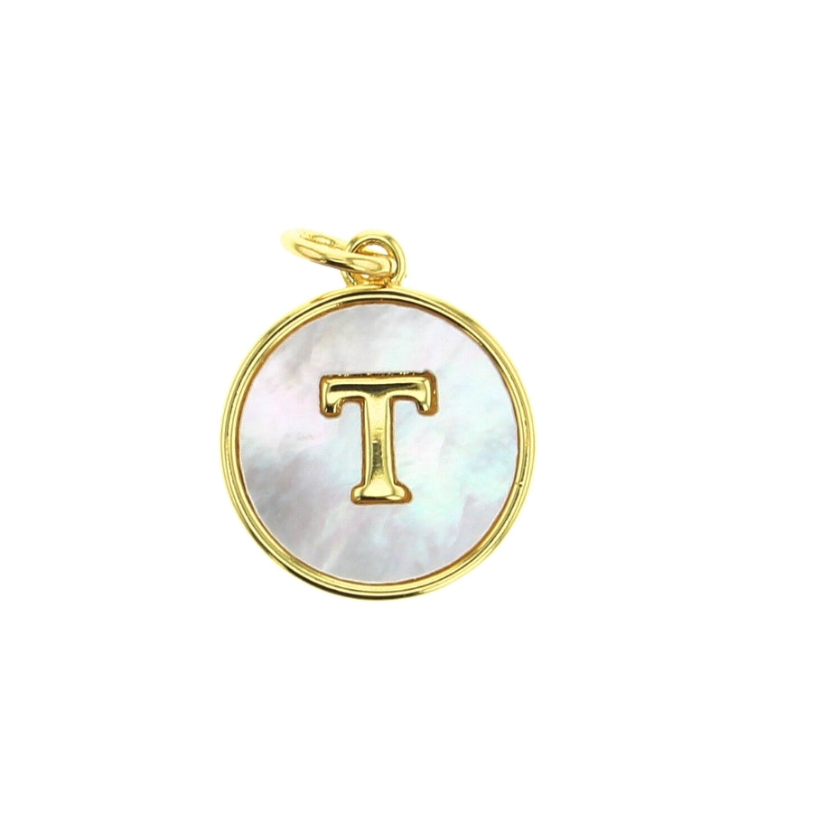 Mother-of-Pearl Letter Charm
