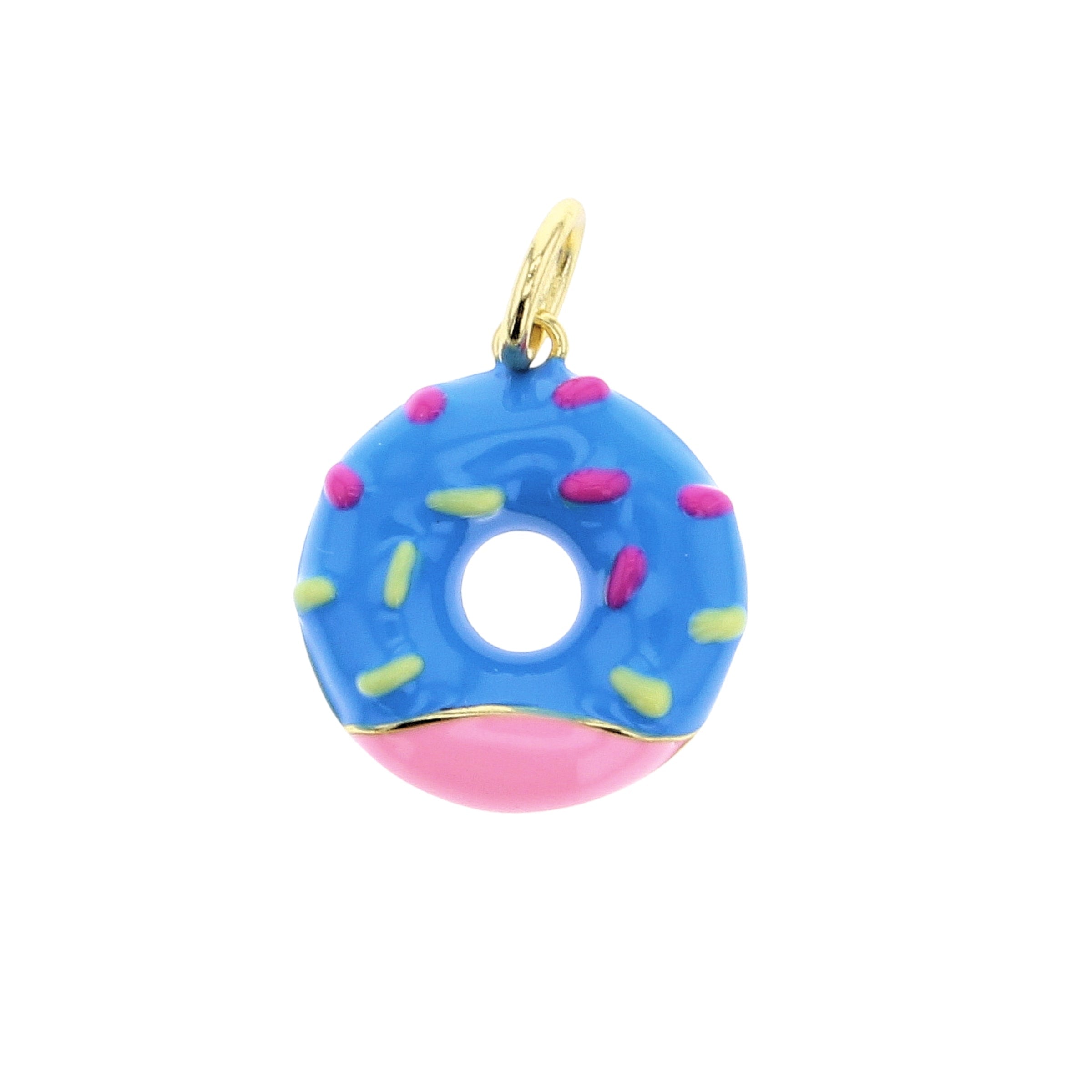 Blue Donut Charm - Lotus Jewelry Studio