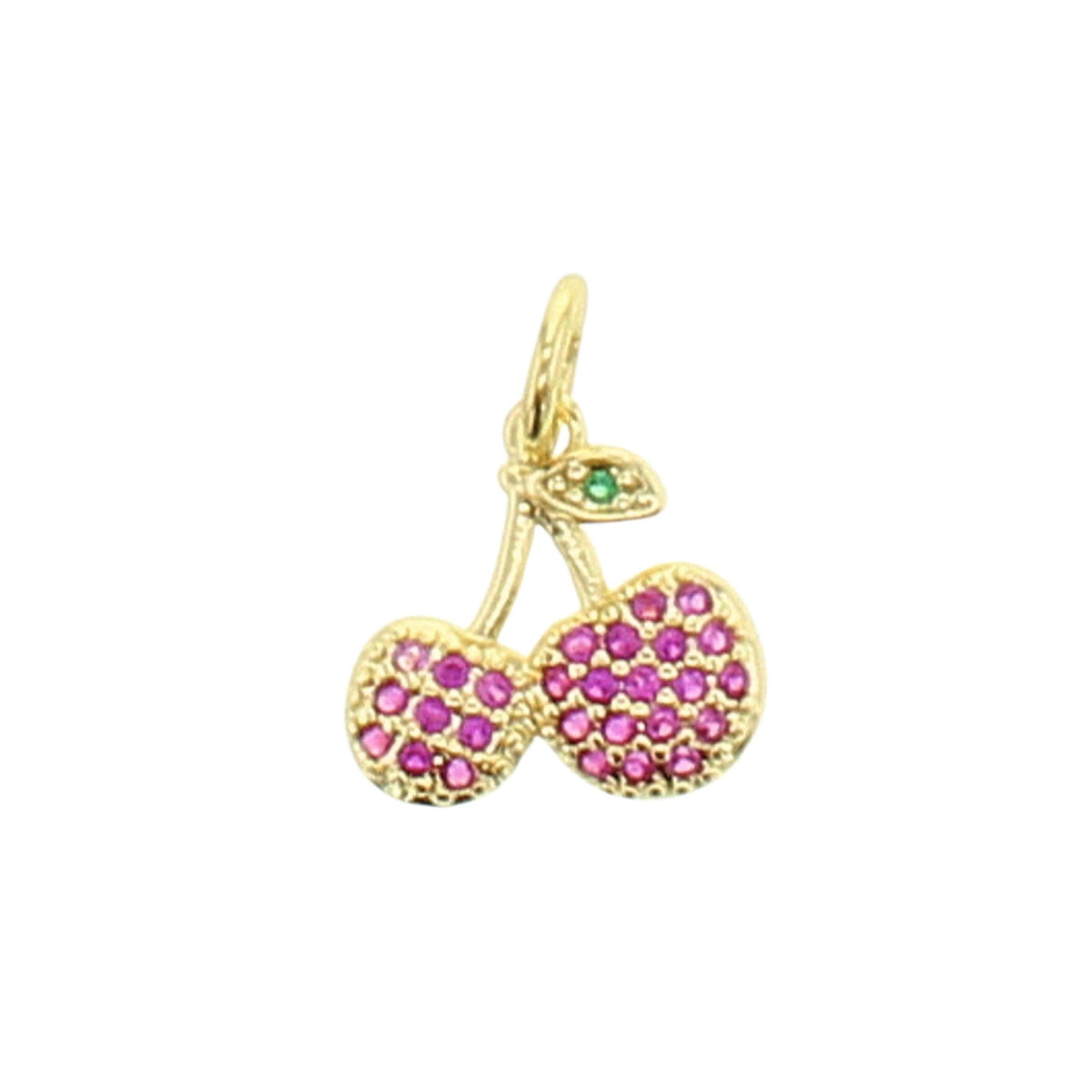 CZ Cherries Charm - Lotus Jewelry Studio