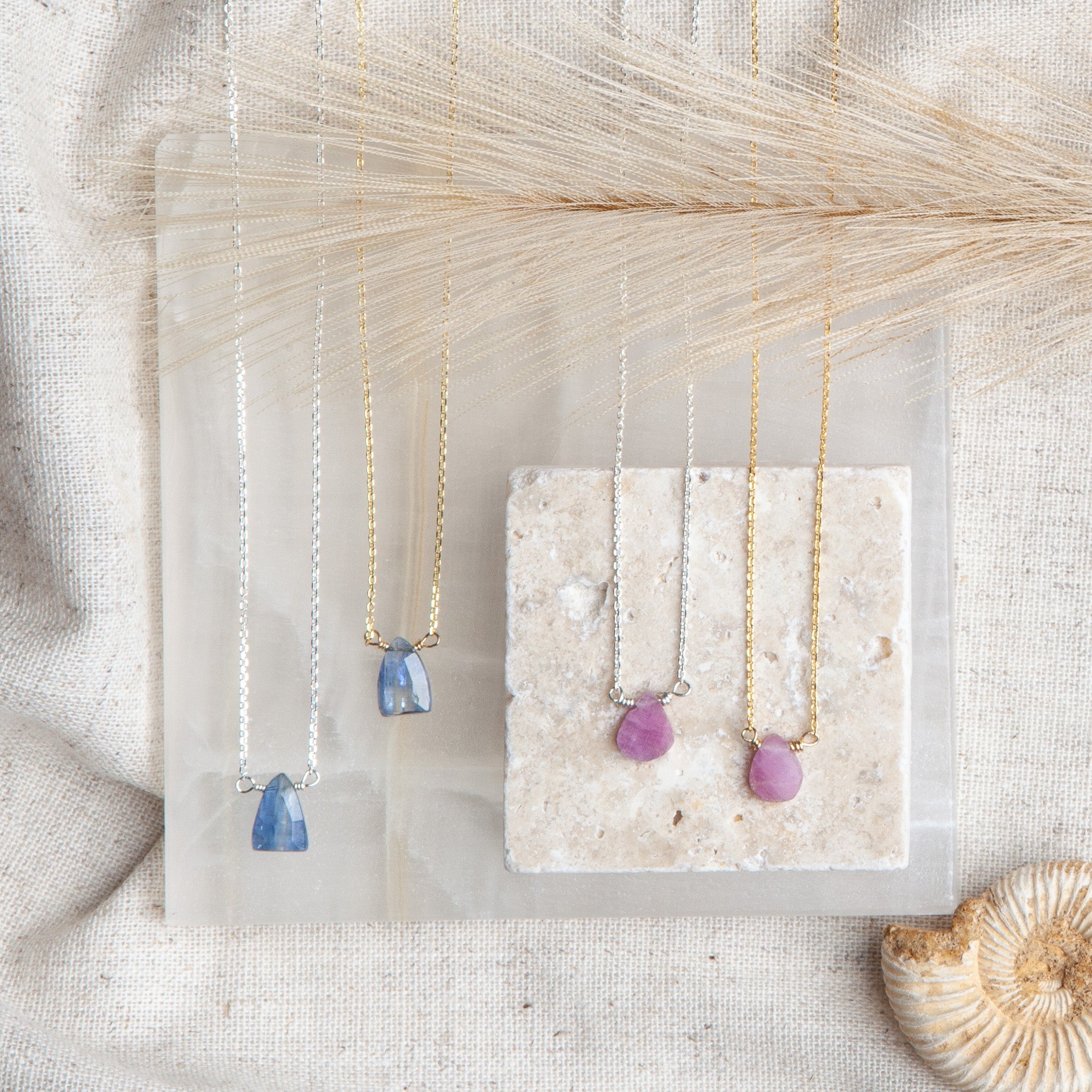 Mila Necklace - Ruby - Lotus Jewelry Studio
