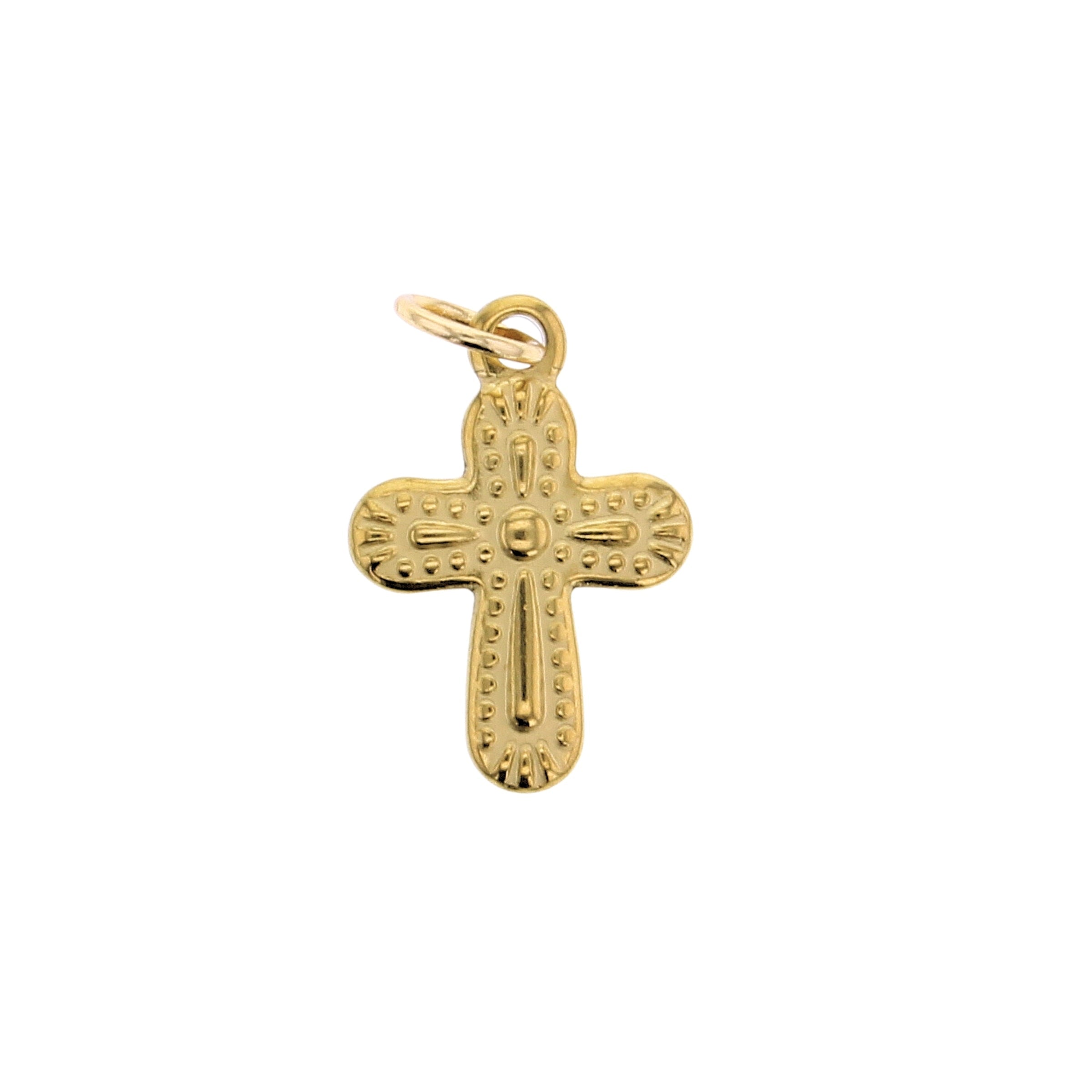 Rounded Cross Charm - Lotus Jewelry Studio