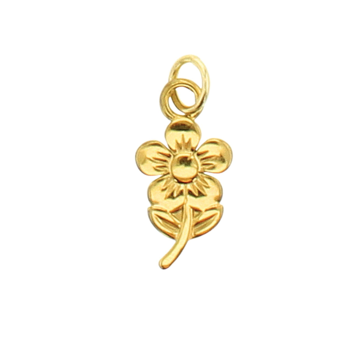 Stemmed Daisy Charm - Lotus Jewelry Studio