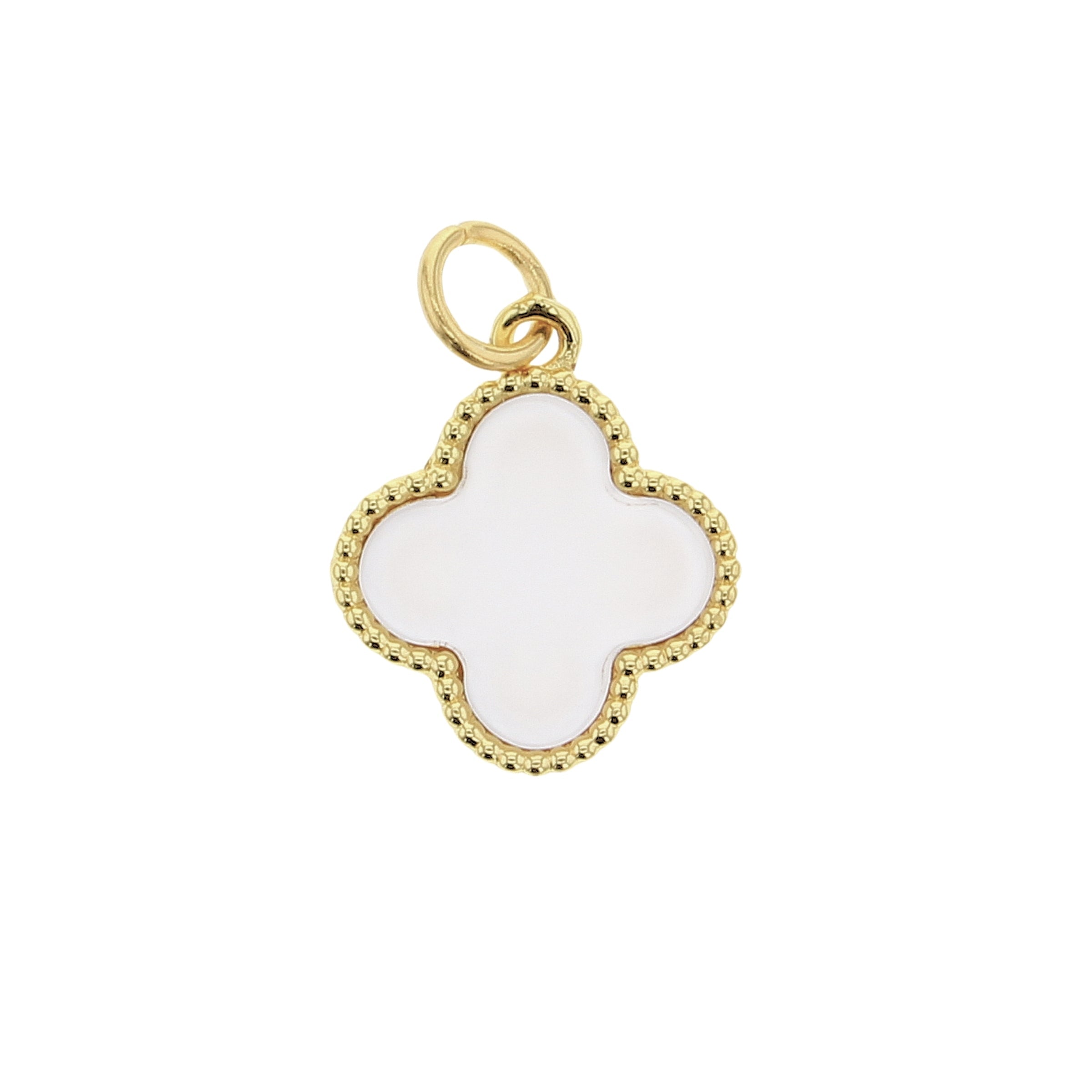 White Clover Charm - Lotus Jewelry Studio