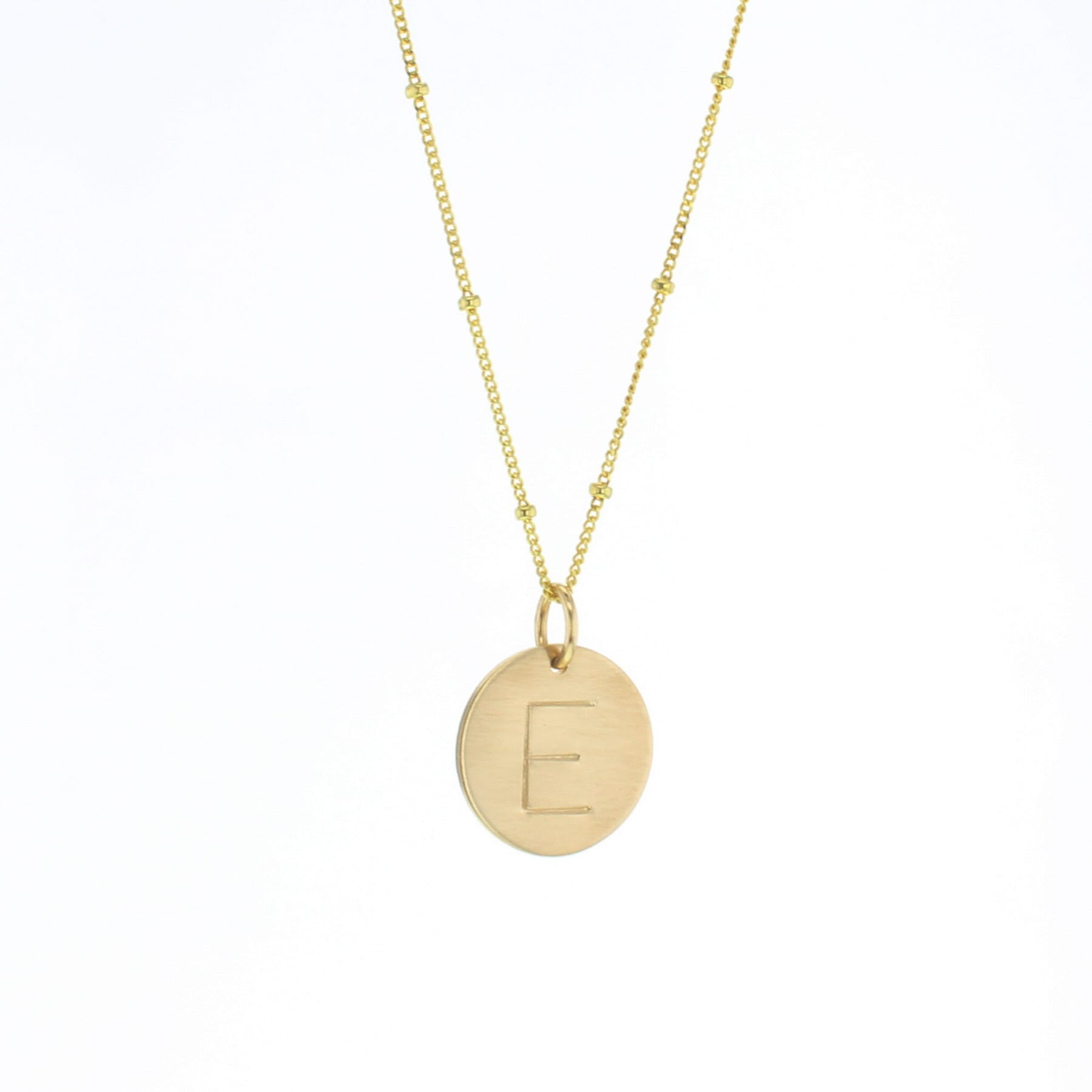 Round Letter Necklace