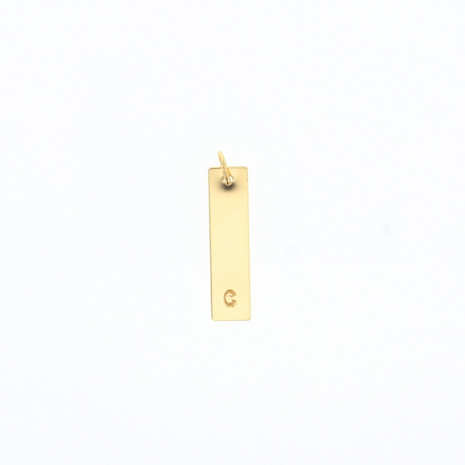 Bar Letter Tag - Lotus Jewelry Studio