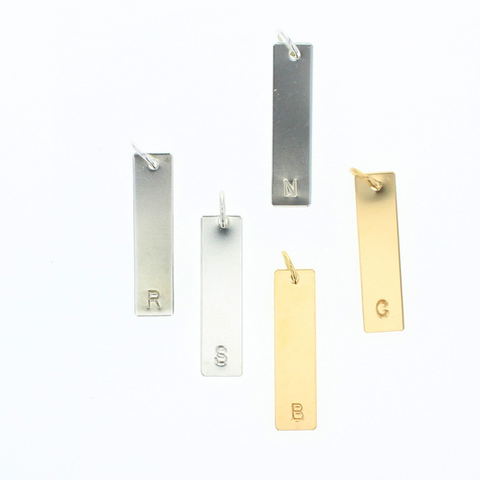 Bar Letter Tag - Lotus Jewelry Studio