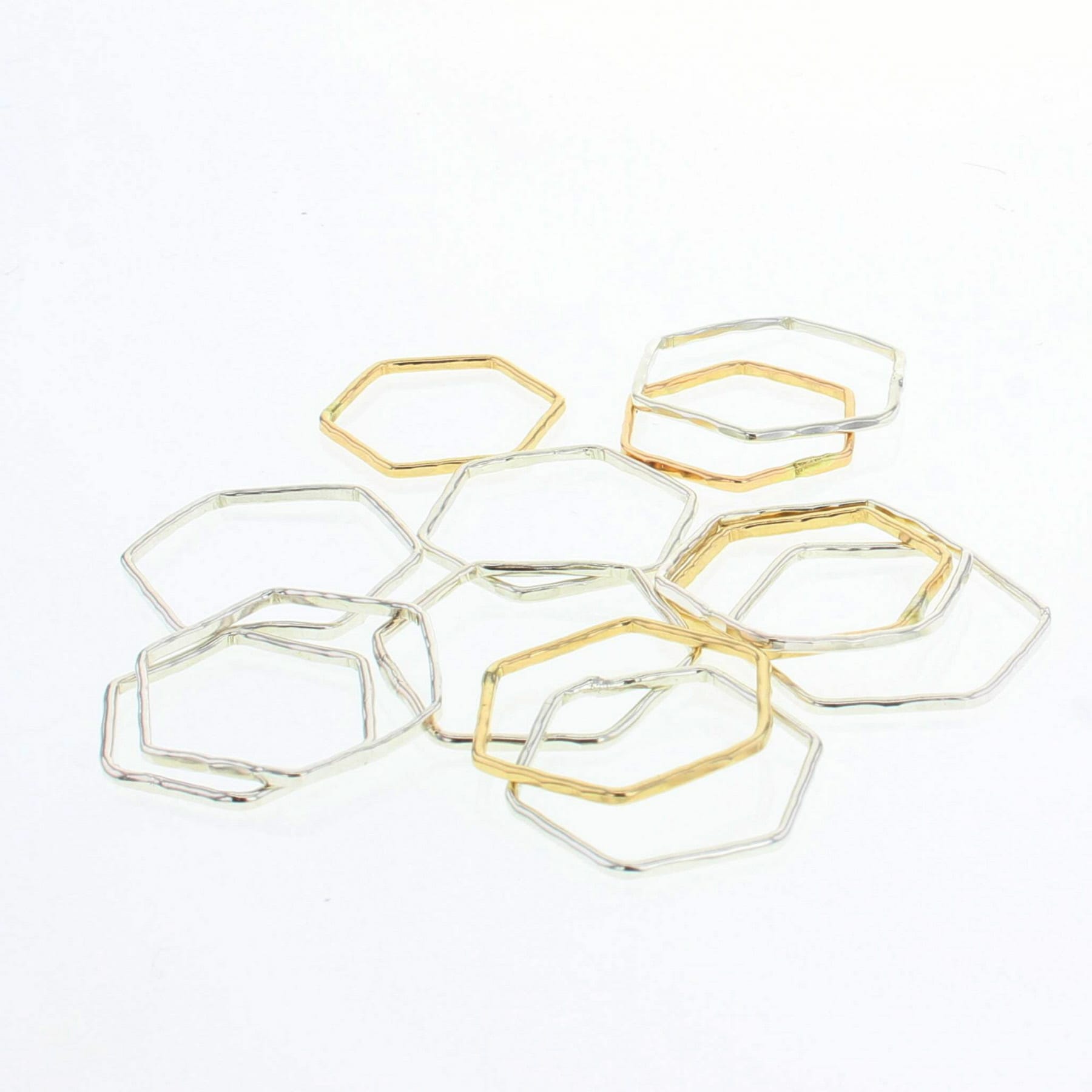 Hexagon Stacking Rings - Lotus Jewelry Studio